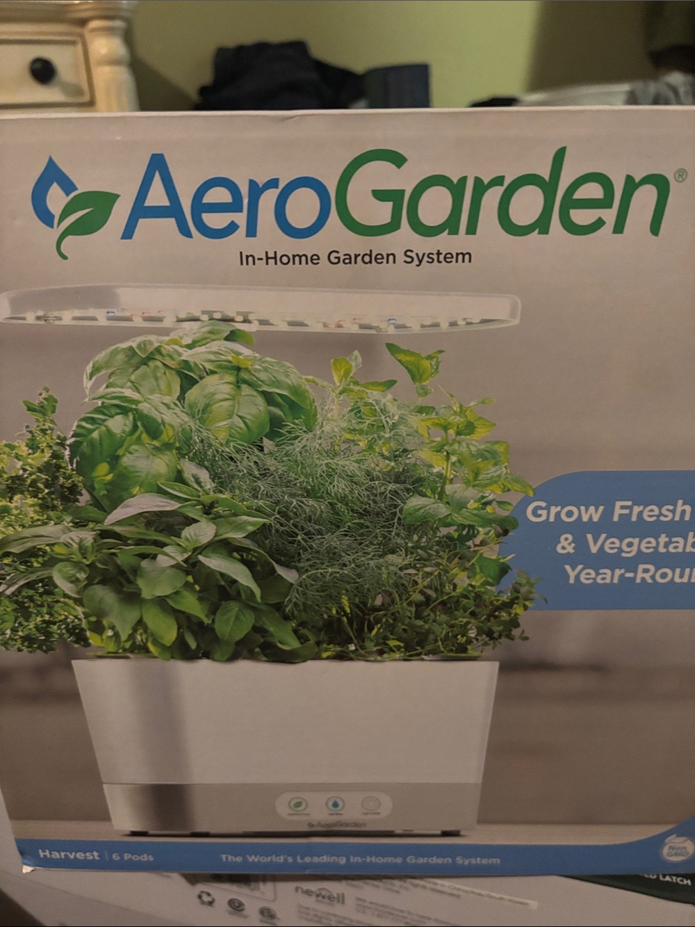 AeroGarden In-Home Garden System - White with Green Herbs